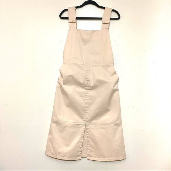LADO bASiC overall dress CREAM color has elastic back waistband & Velcro straps - Picture 8 of 10